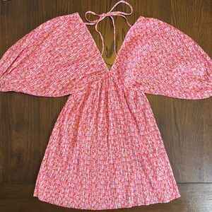 Zara Pink Floral Mini Dress